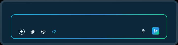 Chat-based AI assistant interface on desktop